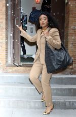 TATYANA ALI Leaves Tamron Hall Show in New York 04/05/2023