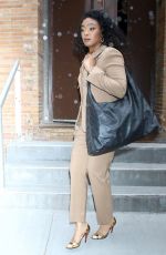 TATYANA ALI Leaves Tamron Hall Show in New York 04/05/2023