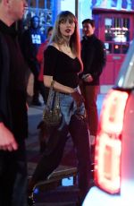 TAYLOR SWIFT, MARGARET QUALLEY and Jack Antonoff Out for Dinner at Via Carota in New York 04/10/2023