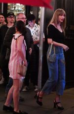 TAYLOR SWIFT, MARGARET QUALLEY and Jack Antonoff Out for Dinner at Via Carota in New York 04/10/2023