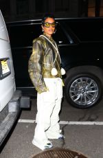 TEYANA TAYLOR Leaves Hennessy Kim Jong Event in New York 04/26/2023