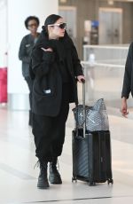 VANESSA HUDGENS Arrives at Laguardia Airport in New York 04/11/2023