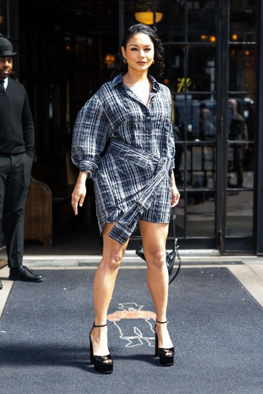 VANESSA HUDGENS Heading to Drew Barrymore Show in New York 04/11/2023
