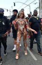WINNIE HARLOW at Yard Mas and Xodus Carnival in Jamaica 04/16/2023