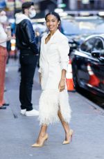 YARA SHAHIDI Arrives at Good Morning America Studios in New York 04/24/2023