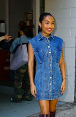 YARA SHAHIDID Arrives at Live with Kelly and Mark Studios in New York 04/25/2023