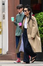 ZOE KRAVITZ Out for Coffee with a Friend in New York 04/24/2023