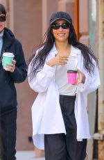 ZOE KRAVITZ Out with a Friend in New York 04/21/2023