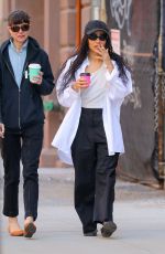 ZOE KRAVITZ Out with a Friend in New York 04/21/2023
