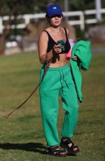 ABBIA CHATFIELD Out with Her Dog in Sydney