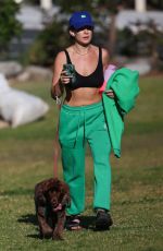 ABBIA CHATFIELD Out with Her Dog in Sydney