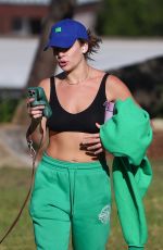 ABBIA CHATFIELD Out with Her Dog in Sydney