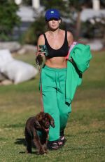 ABBIA CHATFIELD Out with Her Dog in Sydney