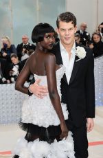 ADUT AKECH at 2023 Met Gala Celebrating Karl Lagerfeld: A Line of Beauty in New York 05/01/2023
