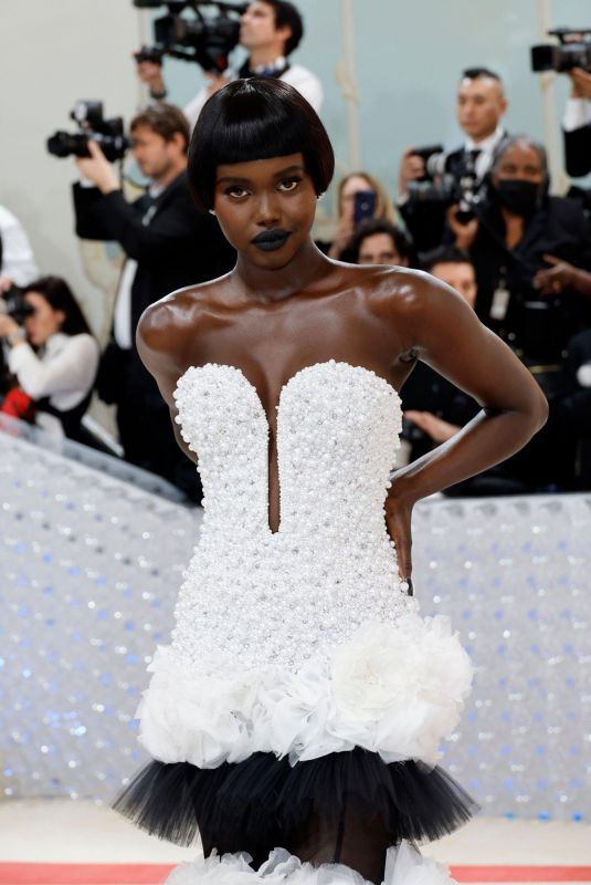 ADUT AKECH at 2023 Met Gala Celebrating Karl Lagerfeld: A Line of Beauty in New York 05/01/2023