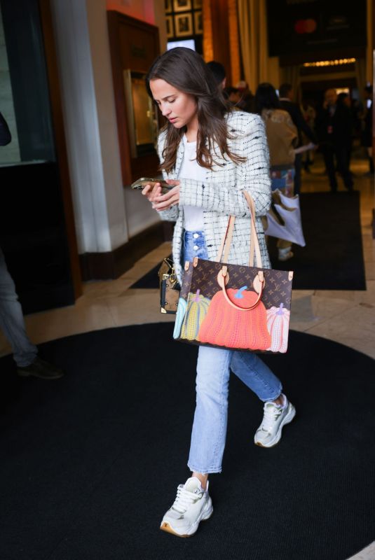 ALICIA VIKANDER Leaves Le Majestic Hotel in Cannes 05/19/2023