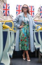 AMANDA HOLDEN Arrives at Heart Studios After Catching a Tour Bus Ahead of Kings Coronation in London 05/05/2023