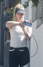 AMBER HEARD Out Jogging Near Her Home in Madrid 05/05/2023 