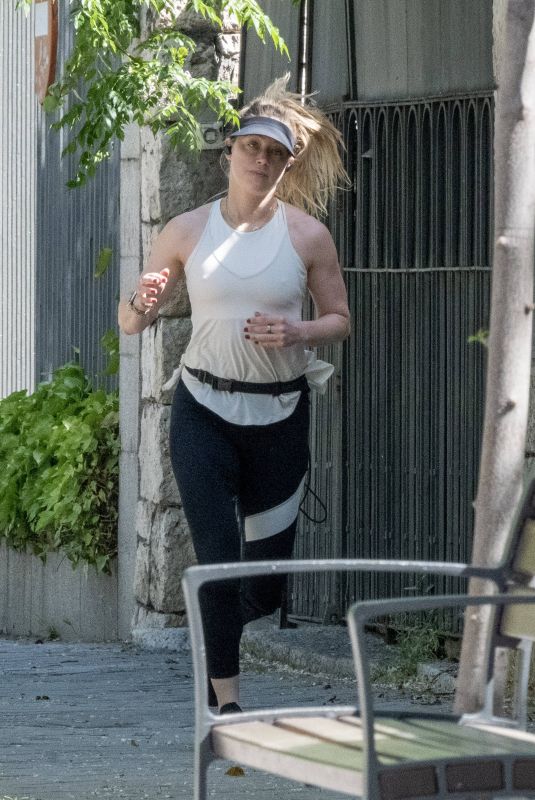 AMBER HEARD Out Jogging Near Her Home in Madrid 05/05/2023