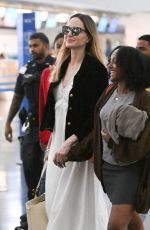 ANGELINA JOLIE Arries at JFK Airport in New York 05/16/2023