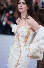ANNE HATHAWAY at 2023 Met Gala Celebrating Karl Lagerfeld: A Line of Beauty in New York 05/01/2023