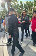APRIL LOVE GEARY Arrives at Lakers Game in Los Angeles 05/06/2023