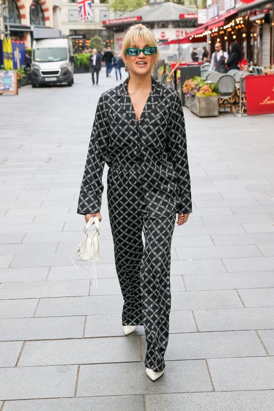 ASHLEY ROBERTS Arrives at Global Offices in London 05/11/2023