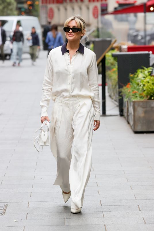 ASHLEY ROBERTS Leaves Heart Breakfast Show in London 05/23/2023