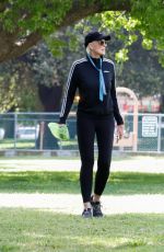 BRIGITTE NIELSEN Out for a Dog Walk in Los Angeles 05/21/2023