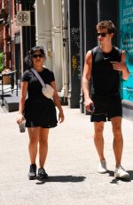 CAMILA CABELLO and Shawn Mendes in Black Athleisure Out in New York 05/25/2023