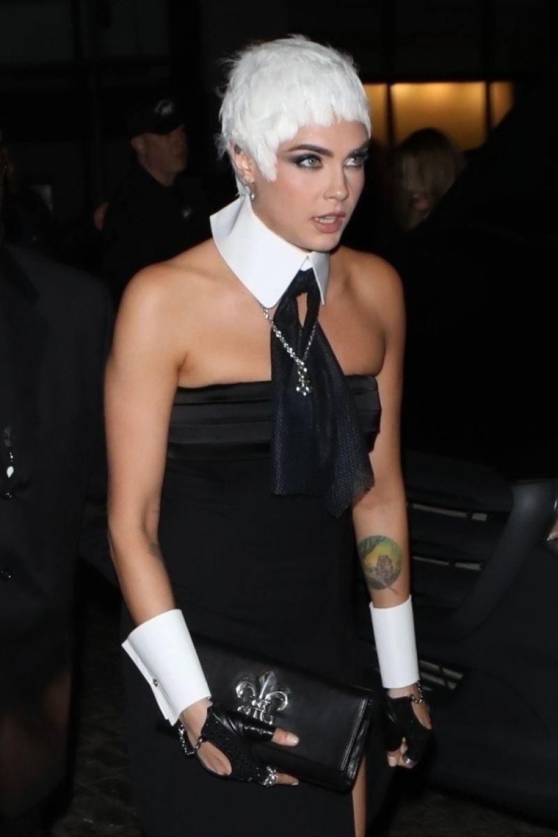 CARA DELEVINGNE Arrives at Met Gala Afterparty at Zero Bond in New York ...