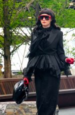 CARA DELEVINGNE on the Set of American Horror Story in Los Angeles 04/25/2023