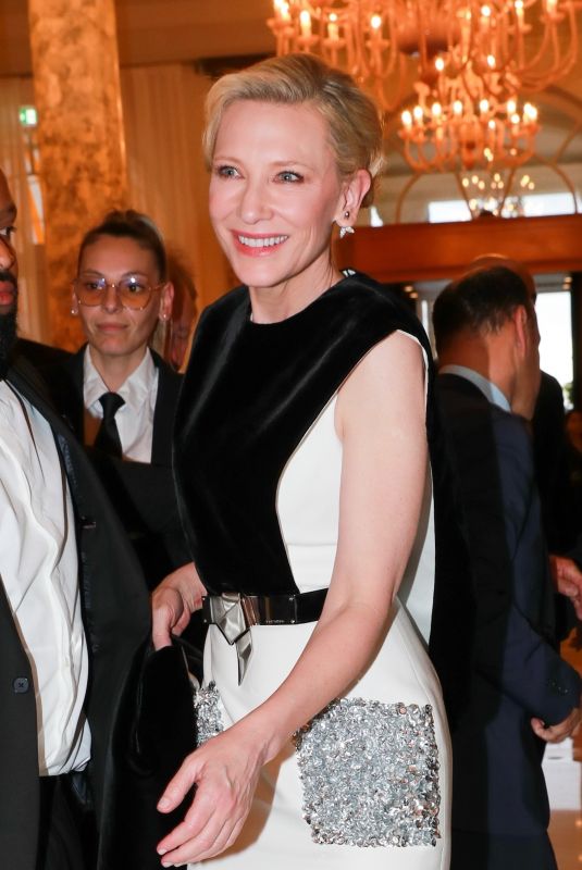 CATE BLANCHET Returns to Carlton Hotel in Cannes 05/19/2023