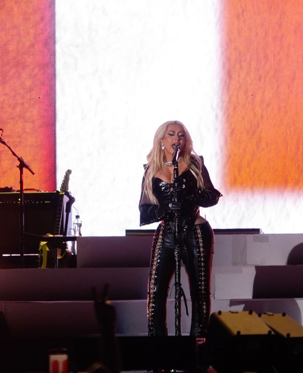 CHRISTINA AGUILERA Performs at Friends and Lovers Concert in Las Vegas ...