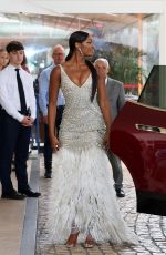 COCO JONES Leaves Hotel Martinez in Cannes 05/17/2023