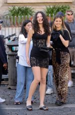 DEVA CASSEL on the Set of a Commercial for Dolce and Gabbana at Trevi Fountain in Rome 05/29/2023