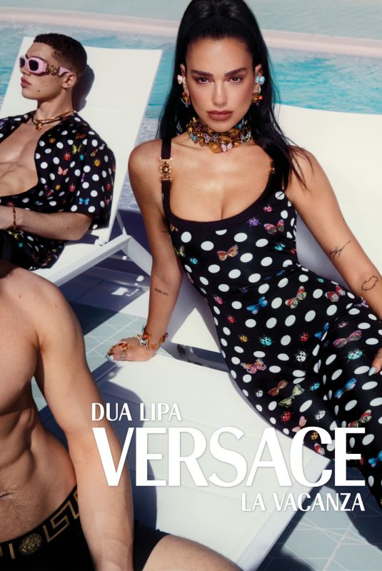 DUA LIPA – La Vacanza Collection Collaboration with Donatella Versace, Summer 2023