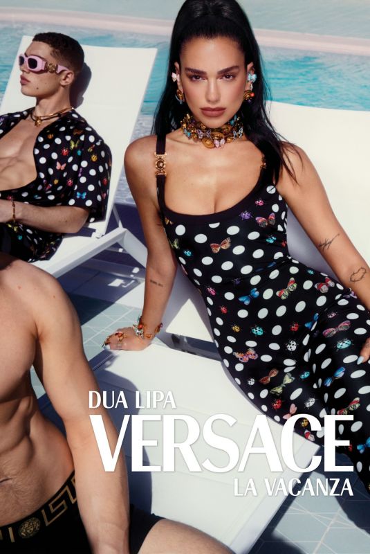 DUA LIPA - La Vacanza Collection Collaboration with Donatella Versace, Summer 2023