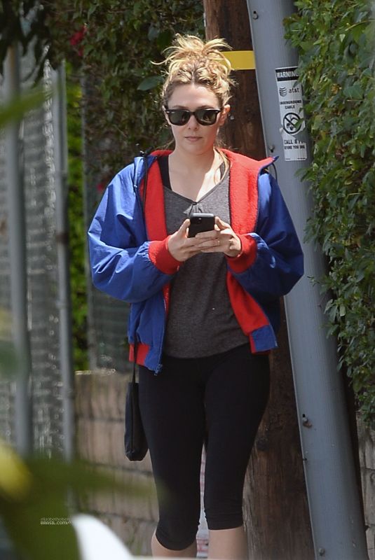 ELIZABETH OLSEN Out and About in Los Angeles 05/04/2023