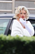 EMILY ATACK as Marilyn Monroe Arrives at Keith Lemon