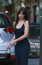 EMILY RATAJKOWSKI in a Black Long Dress Out in New York 05/18/2023