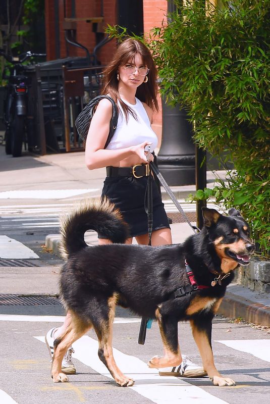 EMILY RATAJKOWSKI Out for a Dog Walk in New York 05/22/2023