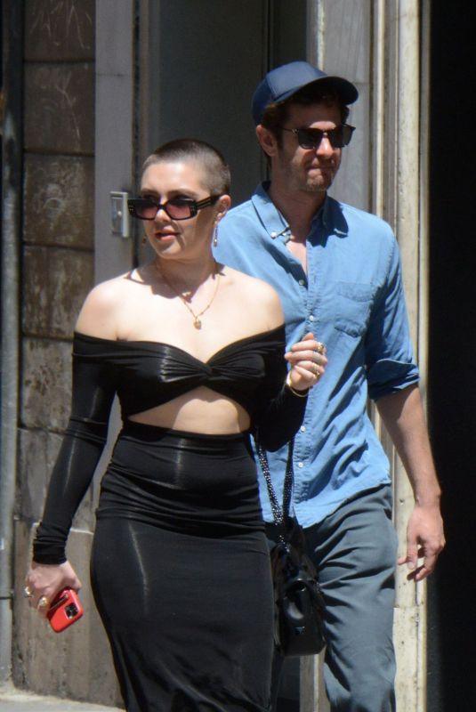 FLORENCE PUGH Out with Andrew Garfield in Rome 05/27/2023
