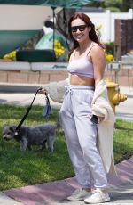 FRANCIA RAISA Out with Her Dog in Studio City 04/30/2023