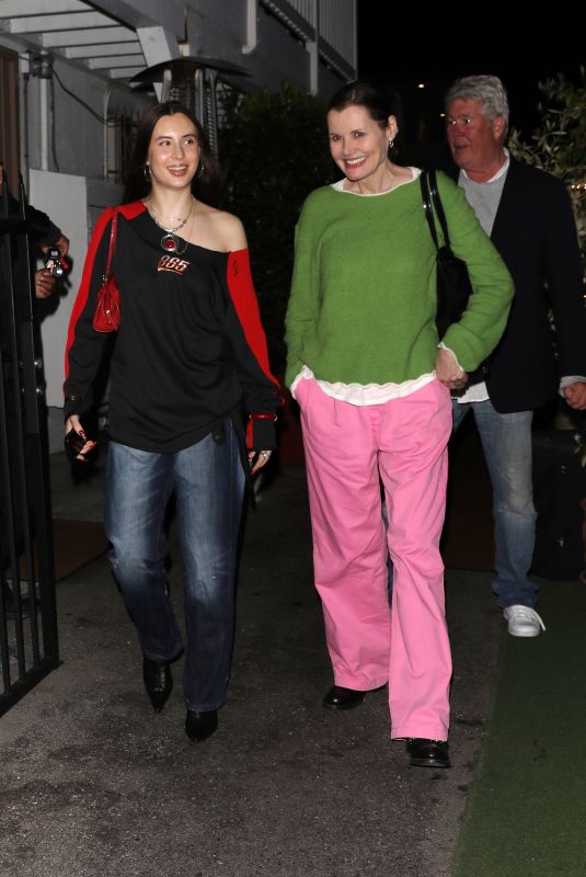 GEENA DAVIS and ALIZEH KESHVAR DAVIS JARRAHY Leaves Giorgio Baldi in Santa Monica 05/12/2023