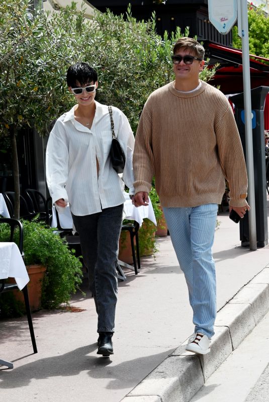 GRACE ELIZABETH Out with Her Boyfriend in Cannes 05/18/2023