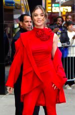 HAILEE STEINFELD Arrives at Good Morning America in MNew York 05/24/2023