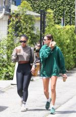 HAILEY BIEBER and LORI HARVEY Arrives at Community Goods Cafe in Los Angeles 05/05/2023