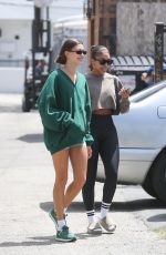 HAILEY BIEBER and LORI HARVEY Arrives at Community Goods Cafe in Los Angeles 05/05/2023