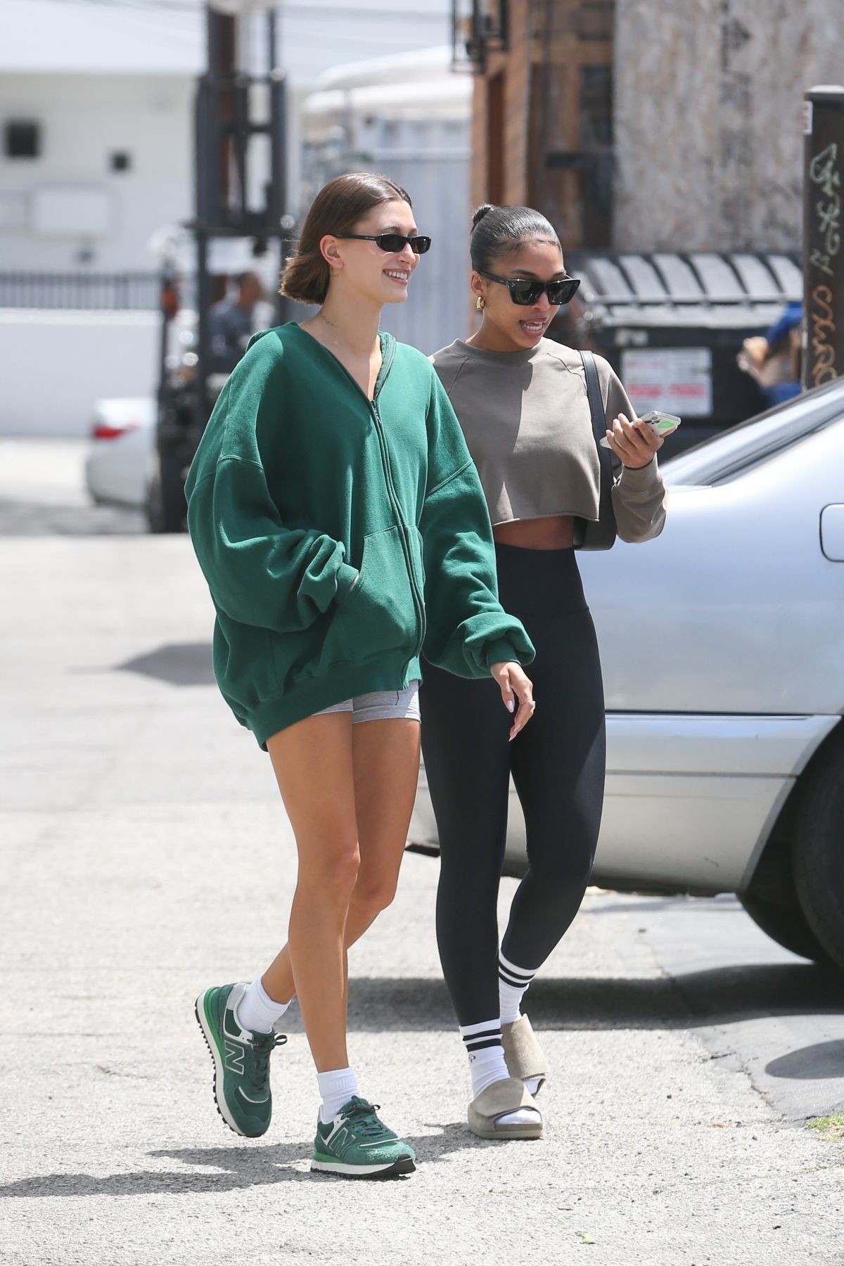 HAILEY BIEBER and LORI HARVEY Arrives at Community Goods Cafe in Los ...